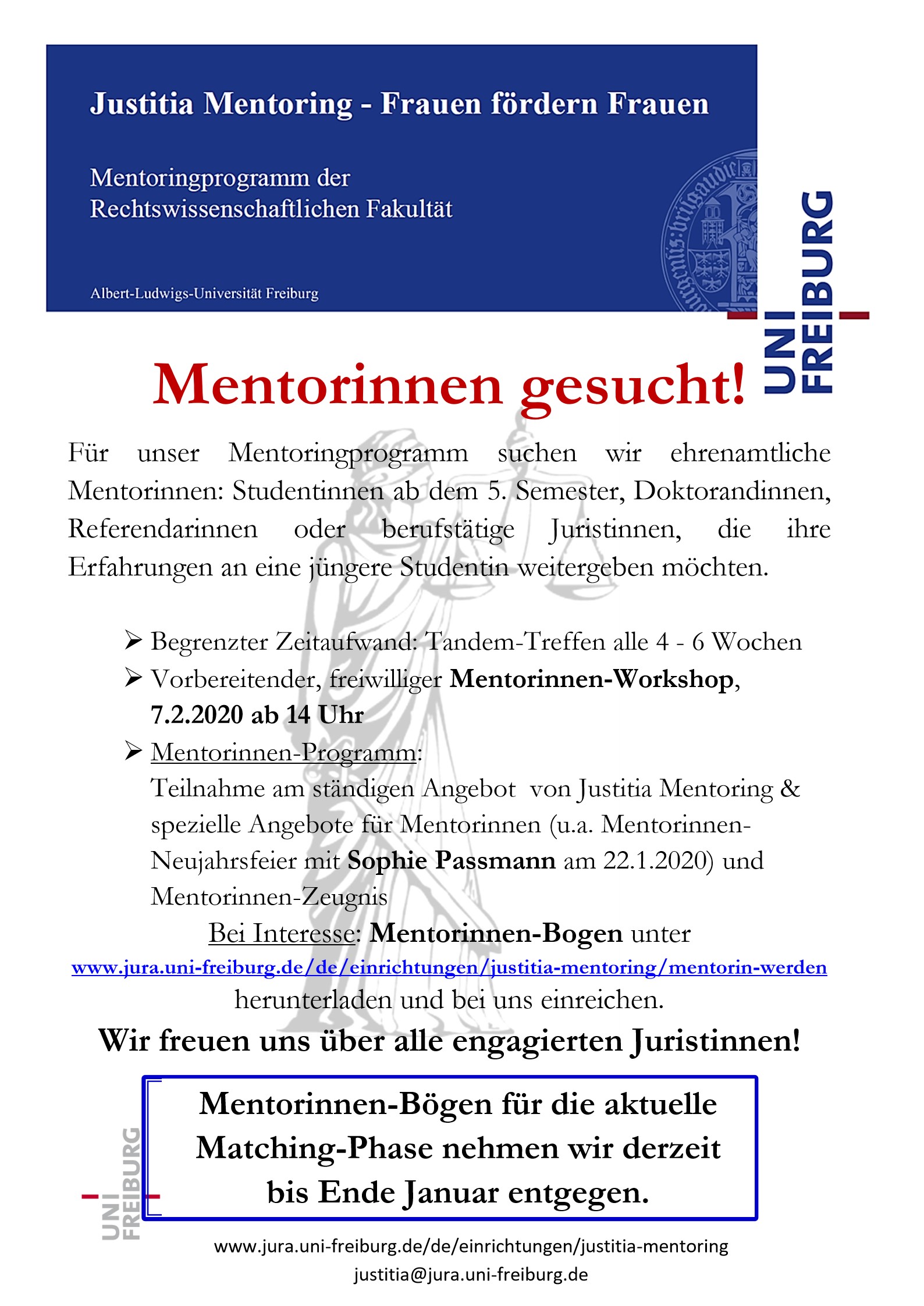 Mentorinnen gesucht 2020