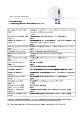 Veranstaltungsübersicht WiSe 21 / 22 S.1 (Bild)