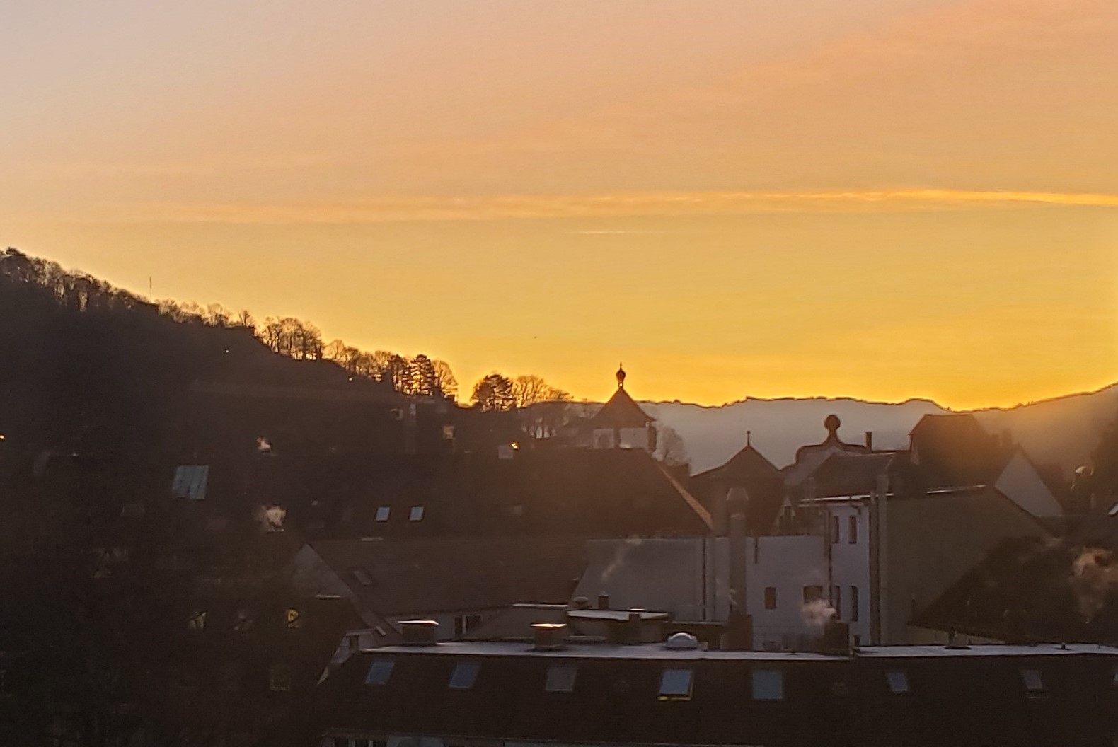 Freiburg am Wintermorgen