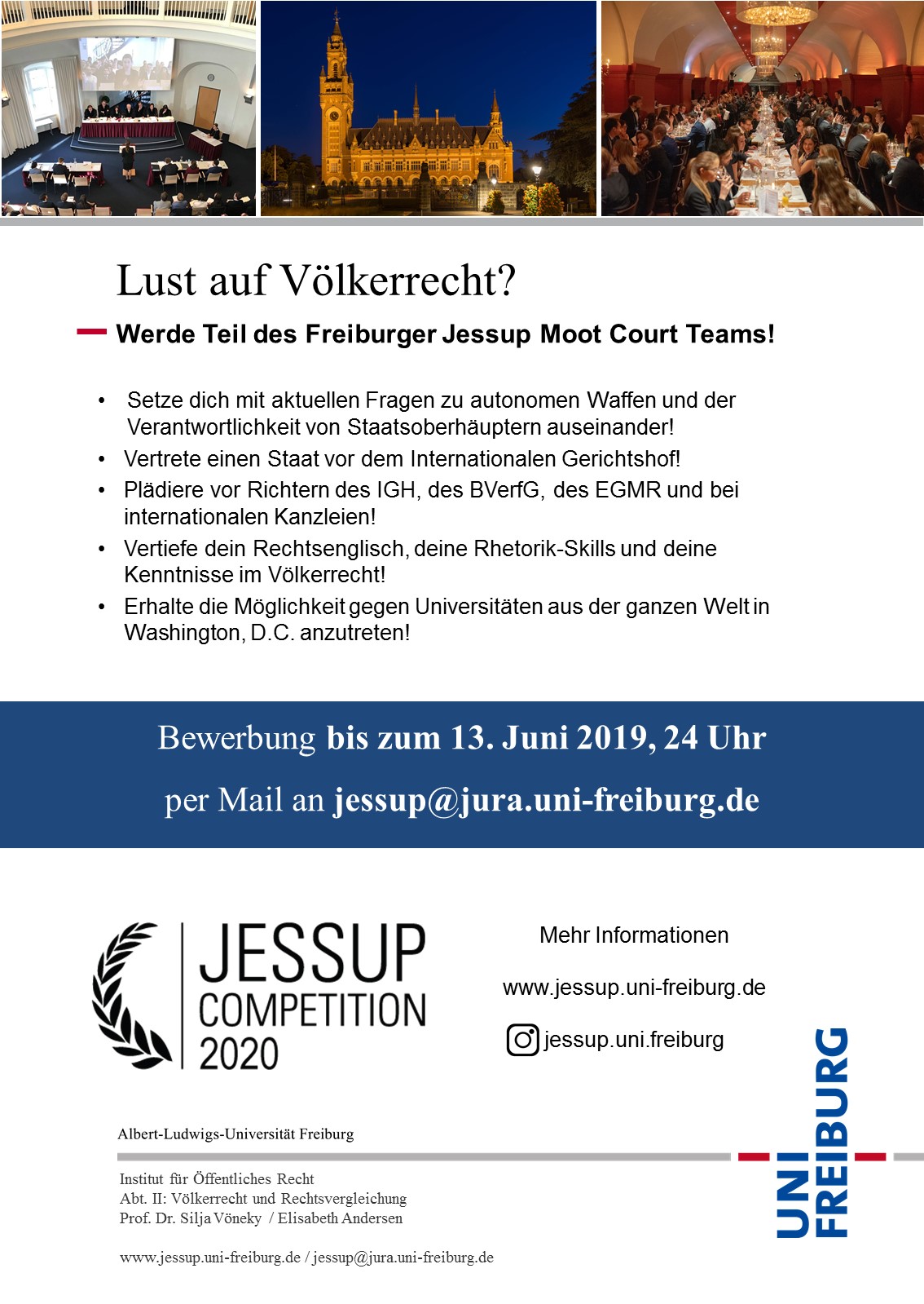 Lust auf Völkerrecht? Jessup Plakat 2020