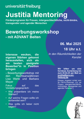 Anstehende Veranstaltungen Justitia Mentoring